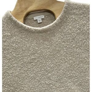Pure‎ Jill Women's M Boiled Wool Blend Crew Neck Pullover Sweater Beige